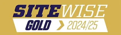SiteWise Gold 2024/25 accreditation held by Balcony Construction Christchurch.