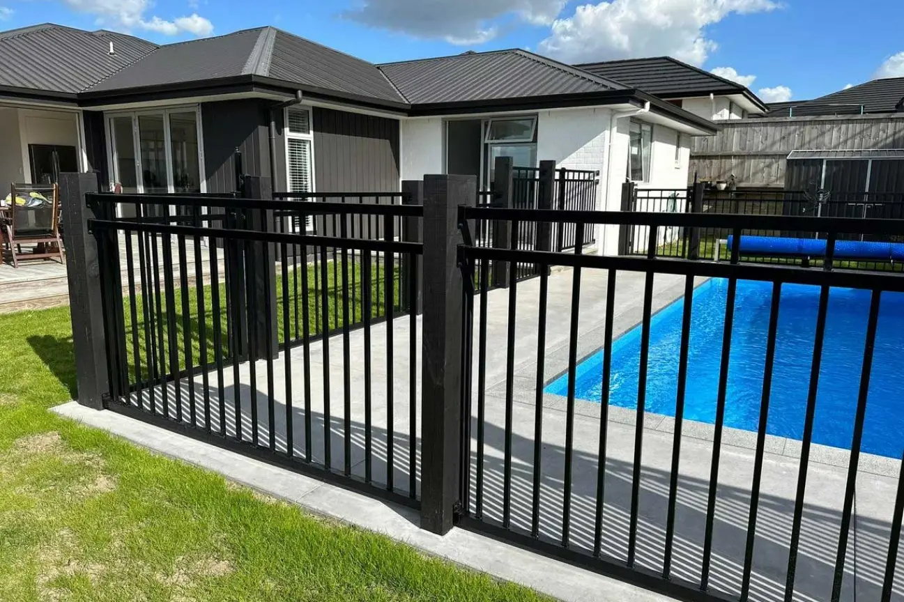 Pool safety fence designed by Balcony Construction Christchurch skilled Fencing Christchurch team.